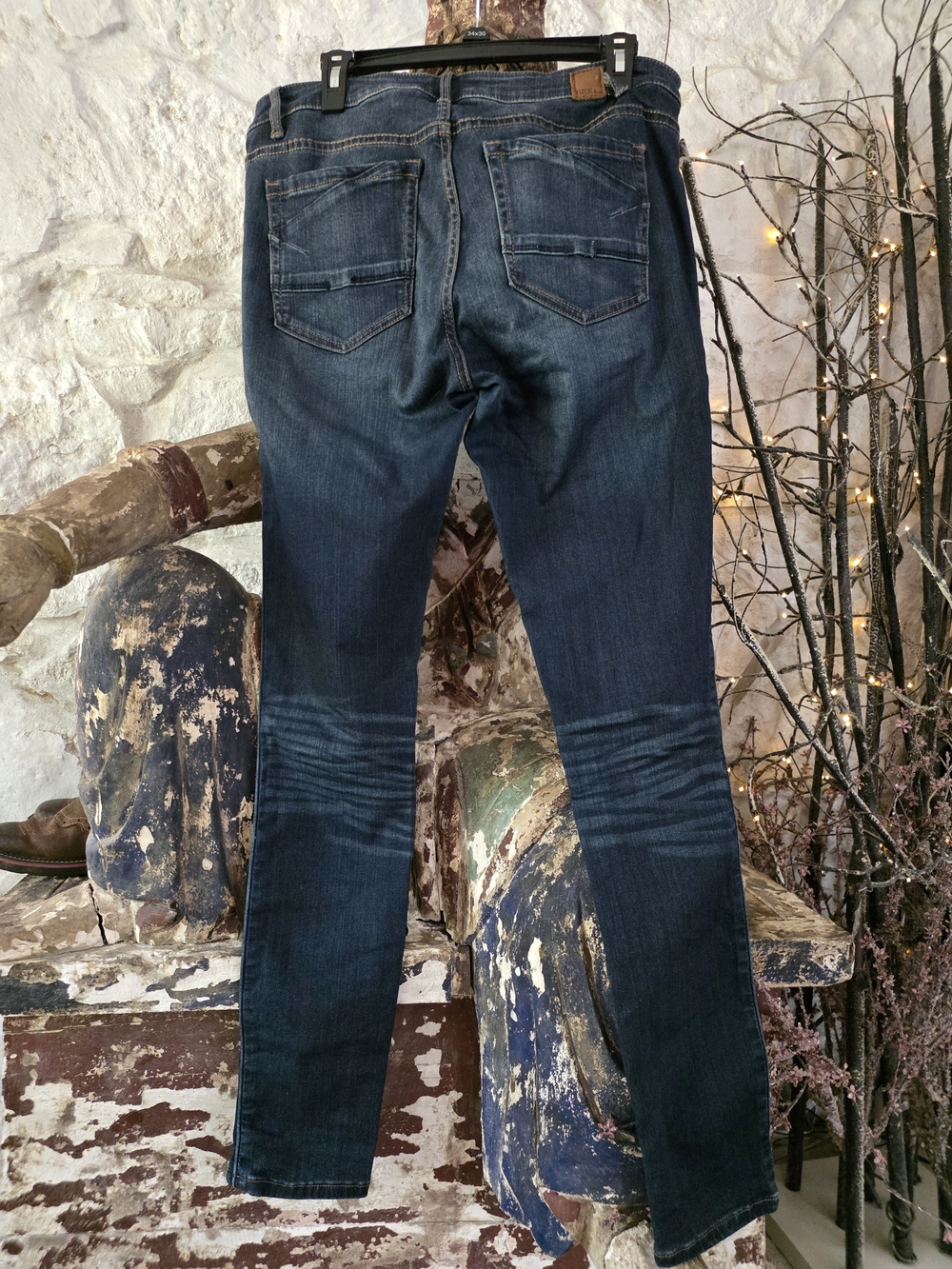 BKE Women's Dark Indigo Skinny Jeans